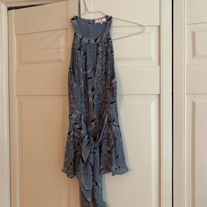 Parker tie blue print top